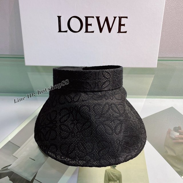 Loewe羅意威2022春夏新款滿繡logo夏季空頂帽 跑步遮陽防曬 mmyj3131